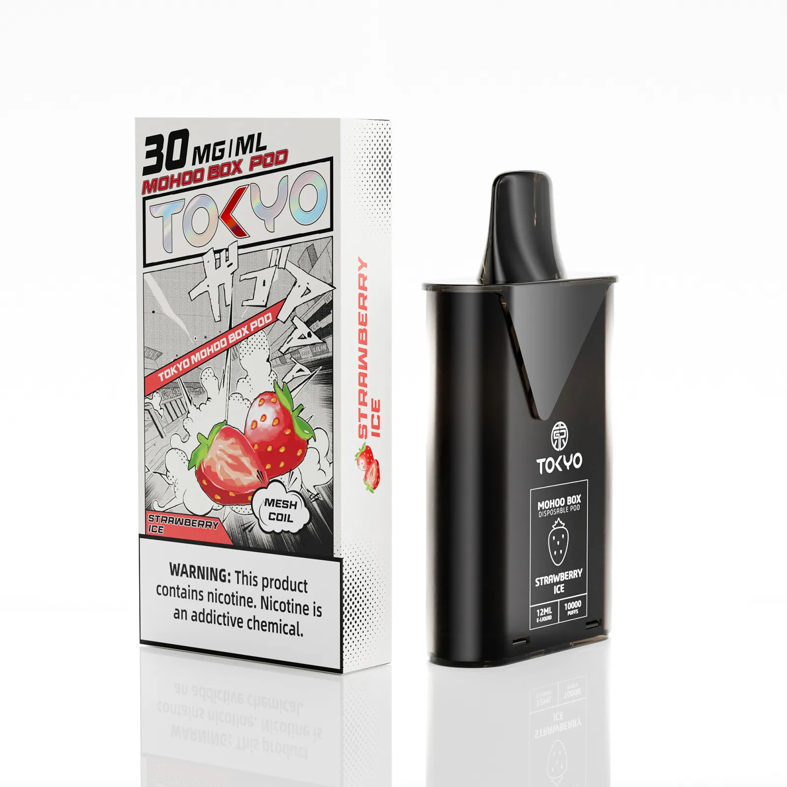 草莓味 東京魔盒電子煙煙彈 - 鮮甜誘惑,體驗純正草莓香:圖片 2